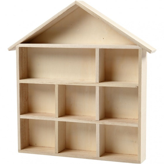 letterhuisje hout unisex 26 x 25