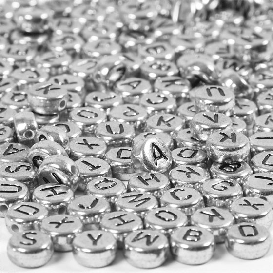 letterkralen zilver 200 stuks
