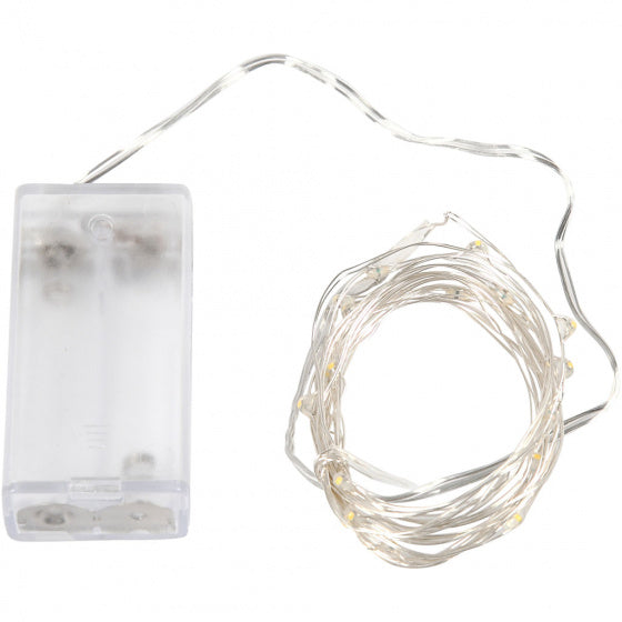 lichtsnoer 20 lampjes zilver LED 3