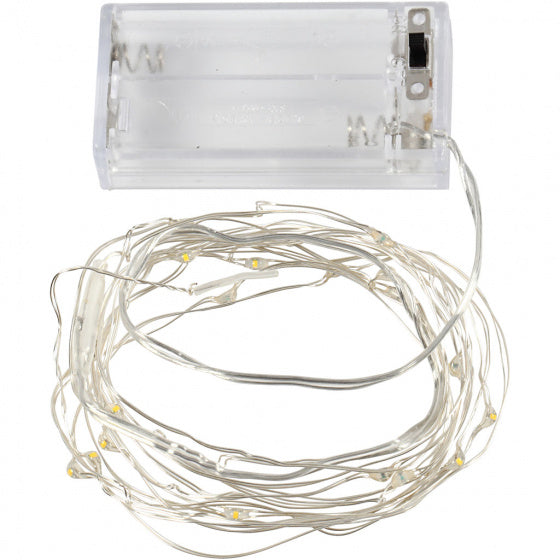 lichtsnoer 20 lampjes zilver LED 3