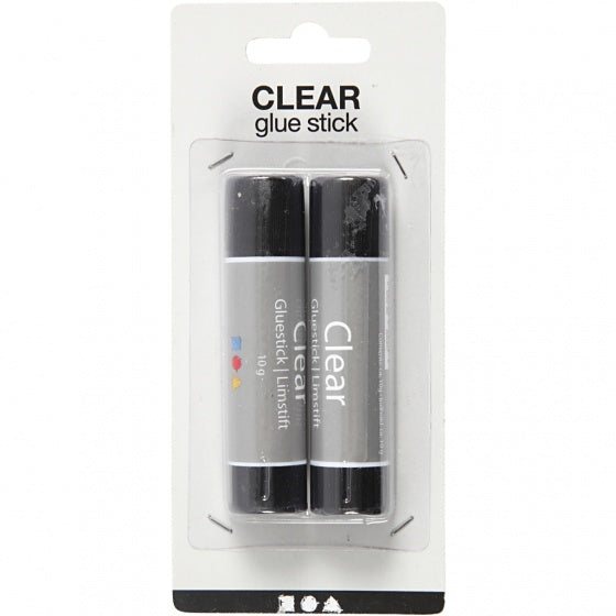 lijmstift 10 gram transparant 2 stuks