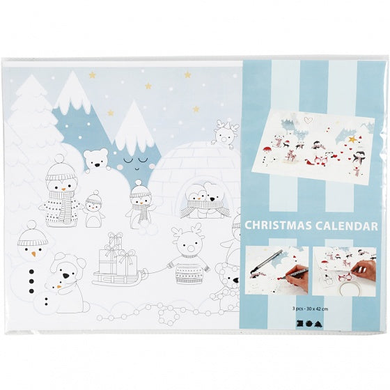 maak je eigen kerstkalender 30x42 cm 3 stuks