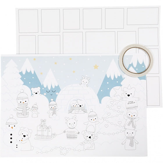 maak je eigen kerstkalender 30x42 cm 3 stuks
