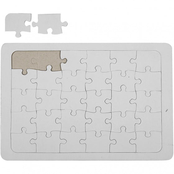maak je eigen puzzel wit 21x30 cm 33-delig