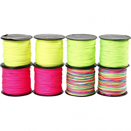 macramé koord multicolor 28 meter 1 mm 8 stuks