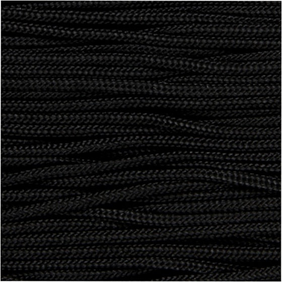 macramé koord zwart 10 meter 1 mm
