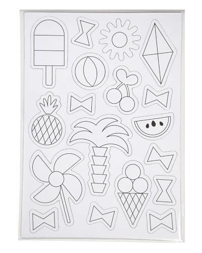 magnetische kleurplaten zomer 15 x 21 cm