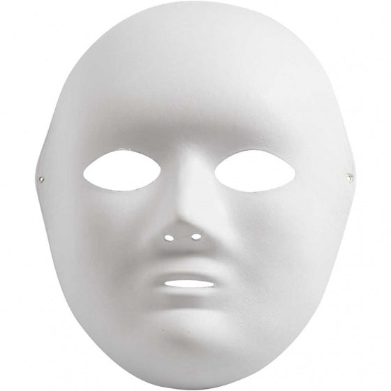 masker 22 x 17 cm wit papierpulp 10 stuks