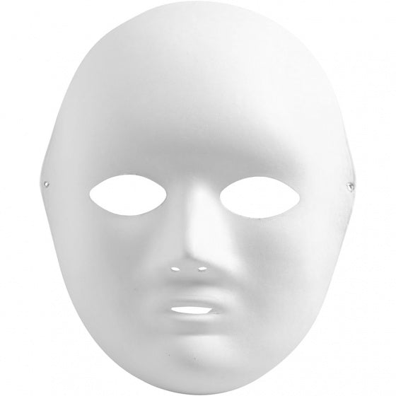 masker 22 x 17 cm wit papierpulp 10 stuks