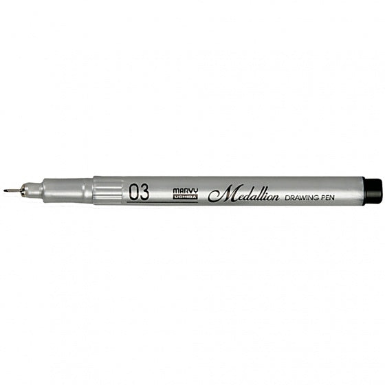 medallion tekenpen zwart 0