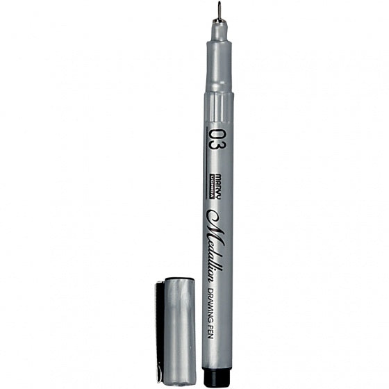 medallion tekenpen zwart 0