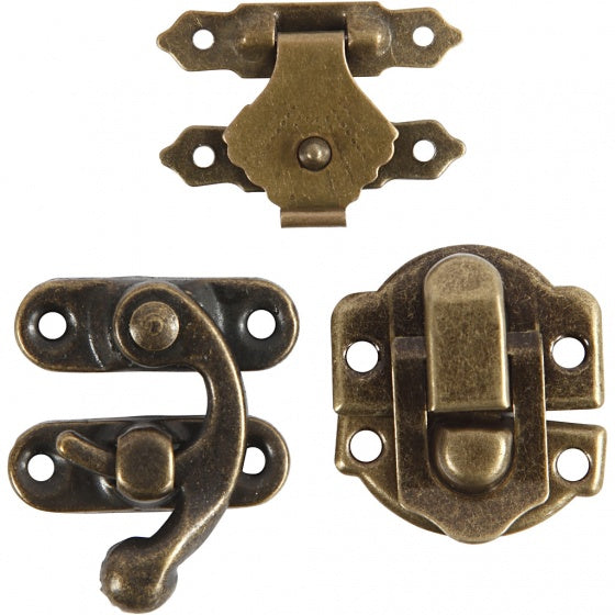 mini-beslag antiek goud 15 sets