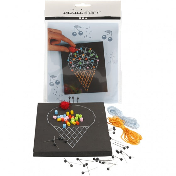 mini creatieve set: string art ijsje