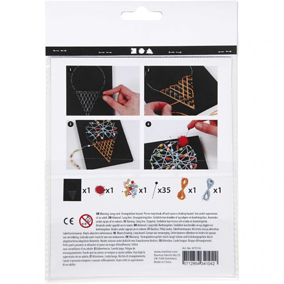 mini creatieve set: string art ijsje