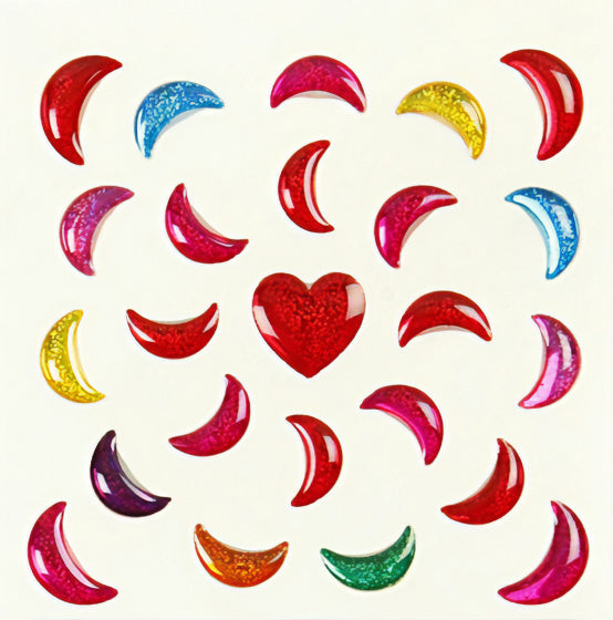 mini stickers maan 24 stuks