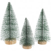 miniatuur kerstbomen 3 stuks 10 - 14 cm groen