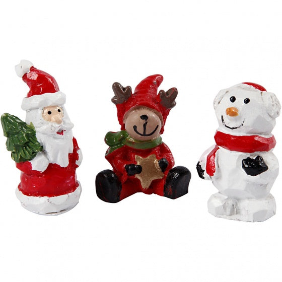 miniatuur kerstfiguren 3 stuks 3