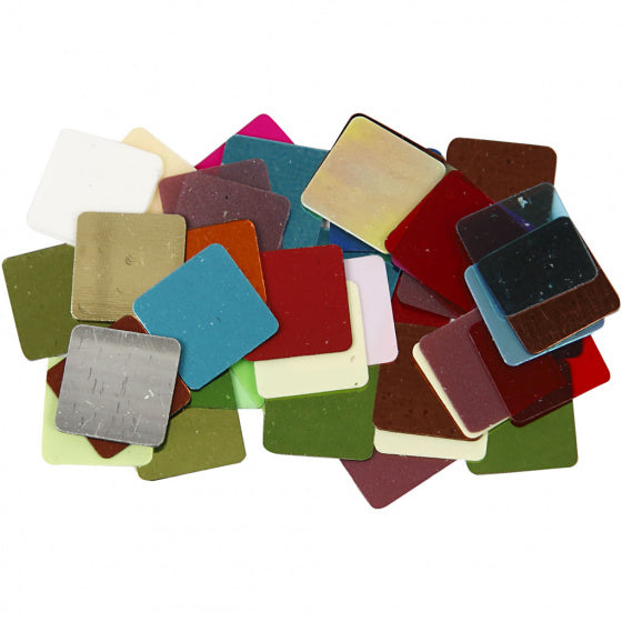 mozaiek folie diverse kleuren 10x10 mm 250 gram