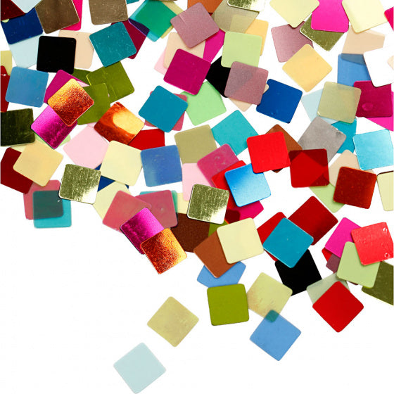 mozaiek folie diverse kleuren 10x10 mm 250 gram