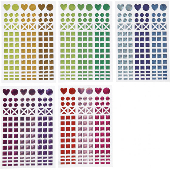 mozaiek stickers multicolor 11 x 16
