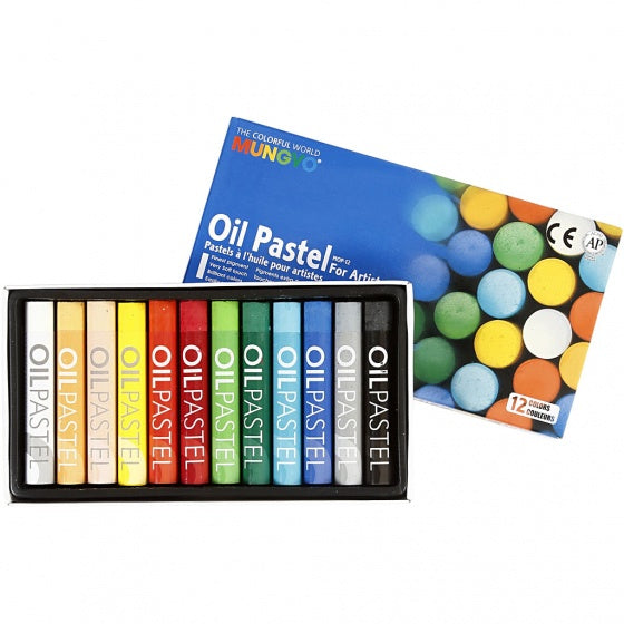 Mungyo oliepastel multicolor 7 cm 12 stuks