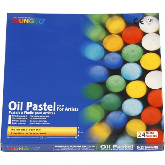 Mungyo oliepastel multicolor 7 cm 24 stuks