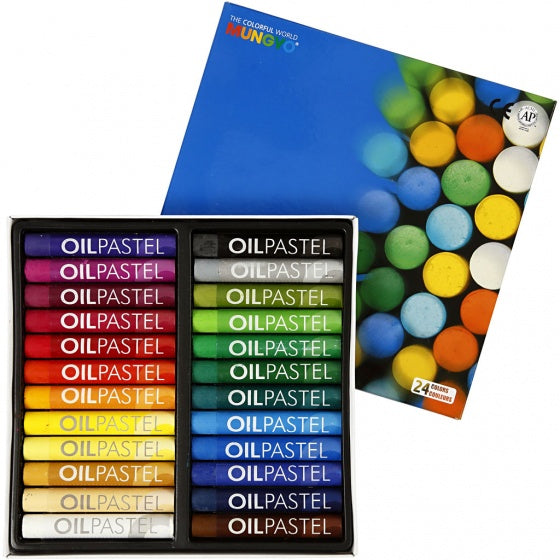 Mungyo oliepastel multicolor 7 cm 24 stuks