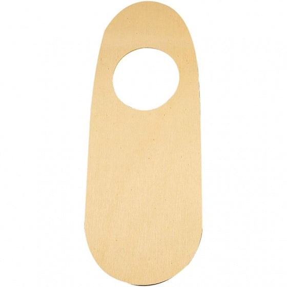 naambordje met gat hout 25 cm