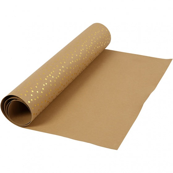 leerpapier stippen bruin 1 m
