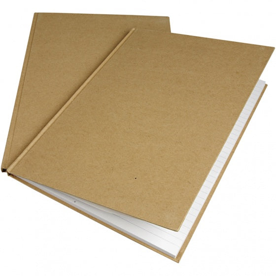 notitieboek A4 bruin/wit