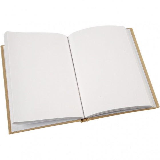 notitieboek A6 bruin/wit