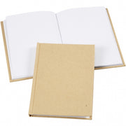 notitieboek A6 bruin/wit
