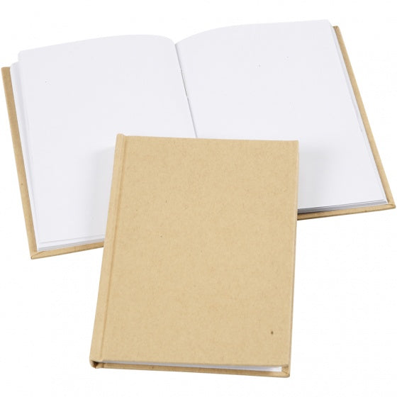 notitieboek A6 bruin/wit