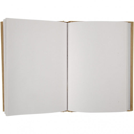 notitieboek A6 bruin/wit