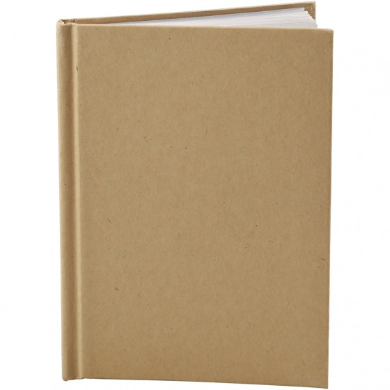 notitieboek A6 bruin/wit