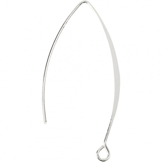 oorbellen 42 mm verzilverd 4 stuks