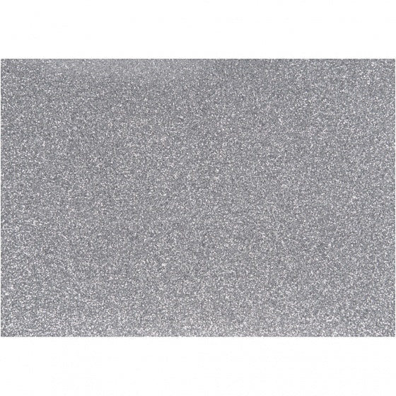 opstrijkfolie glitter A5 zilver