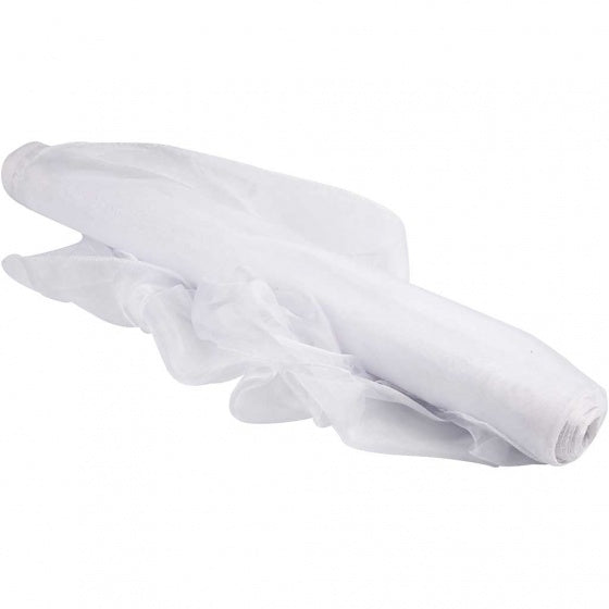organza stof dikte 50 cm wit 10 m