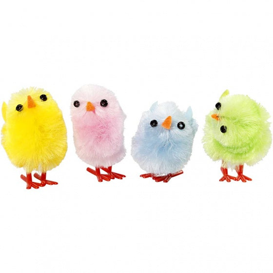 paaskuikens 12 stuks 3 cm multicolor