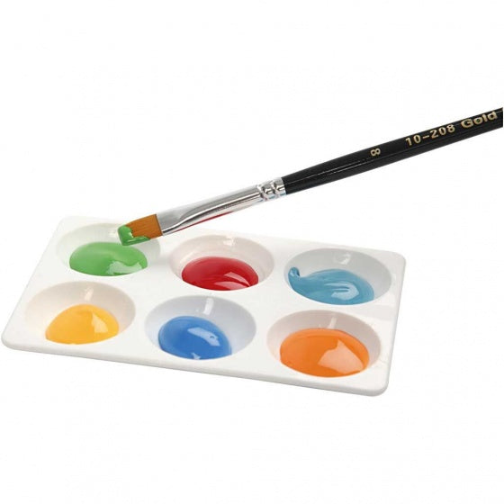 palet 12 x 8 cm 6 vakken kunststof wit