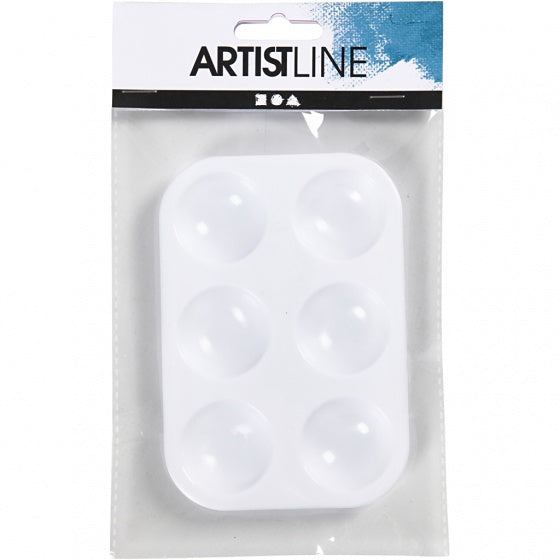 palet 12 x 8 cm 6 vakken kunststof wit