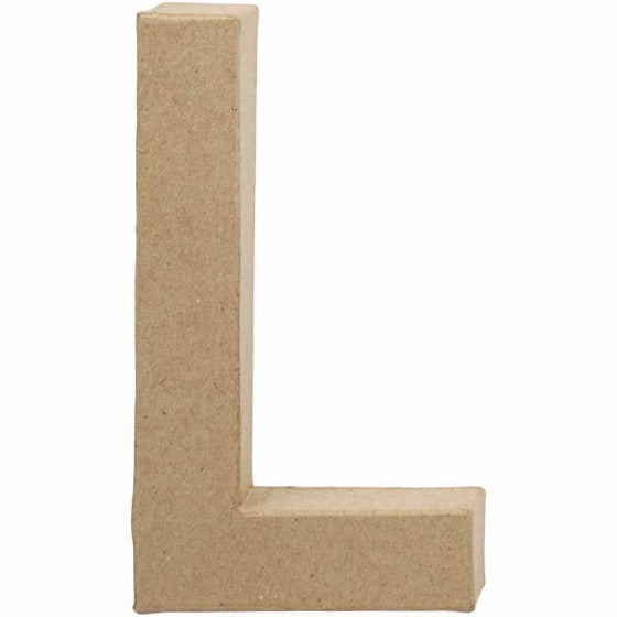 papier-mâché letter L 20