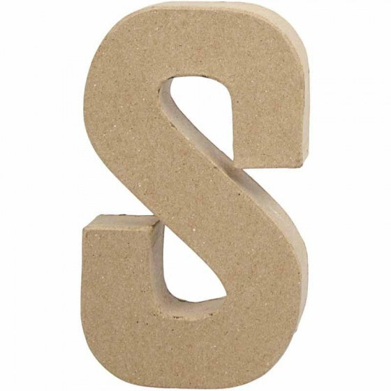 papier-mâché letter S 20