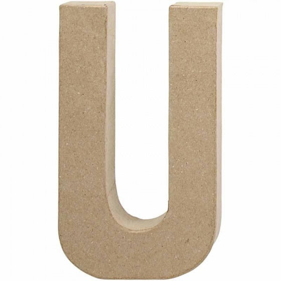 papier-mâché letter U 20