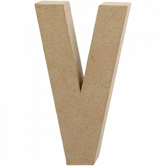 papier-mâché letter V 20