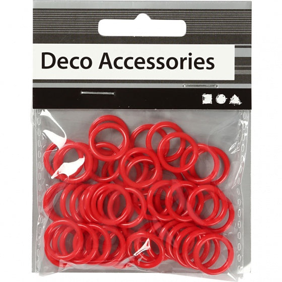 plastic ring rood 50 stuks