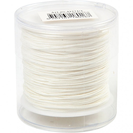 polyester koord wit 50 meter 1 mm