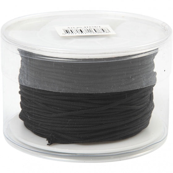 polyester koord zwart 50 meter 2 mm