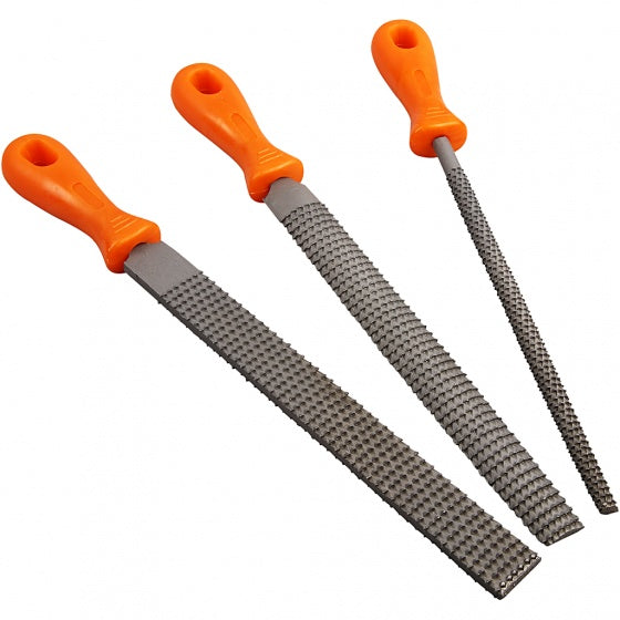 raspen oranje 20 cm 3 stuks plat/rond/halfrond