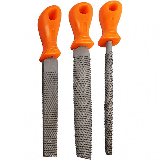 raspen oranje 20 cm 3 stuks plat/rond/halfrond